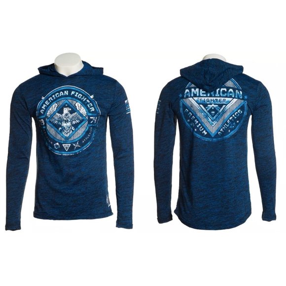 AMERICAN FIGHTER Men's T-Shirt L/S MACCARTHY HOOD - Picture 11 of 11